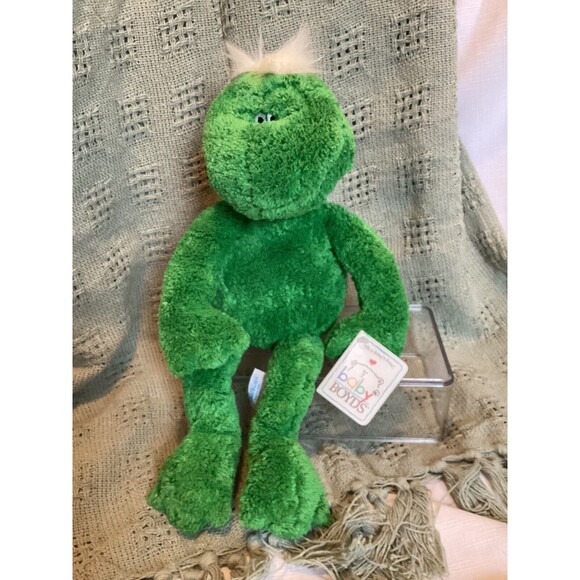 Baby Boyds Starlight Green Frog Plush Toy Stuffed Animal 16" 100% Safe For Baby - Picture 1 of 10